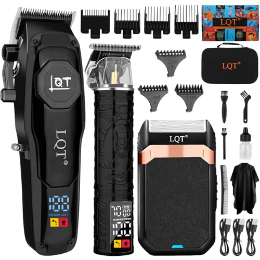 Men'S Grooming Clippers - Professional Cordless Hair Clippers for Men