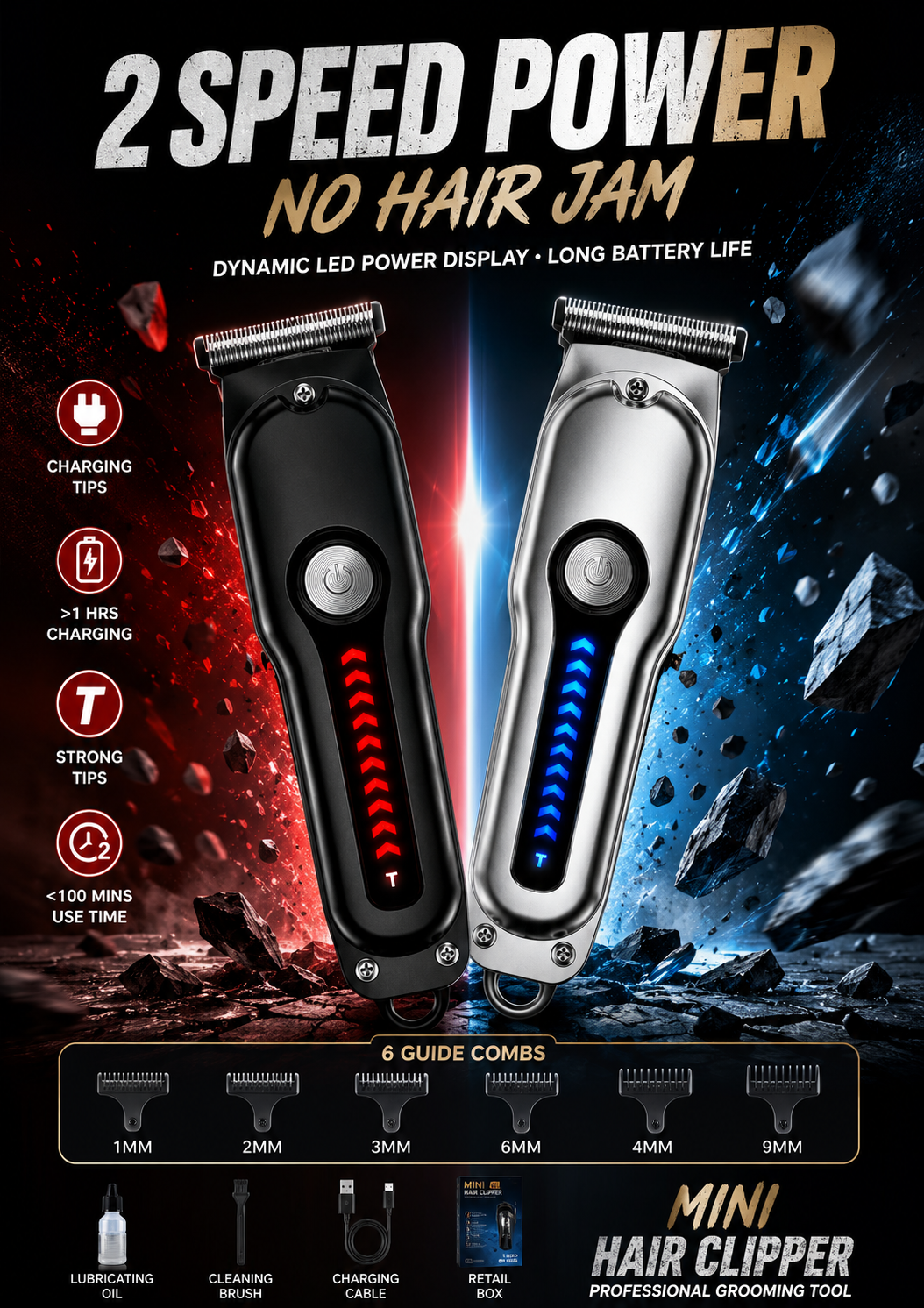 Men'S Grooming Clippers - 2026 Generation-2, Electric Hair Clipper Mini