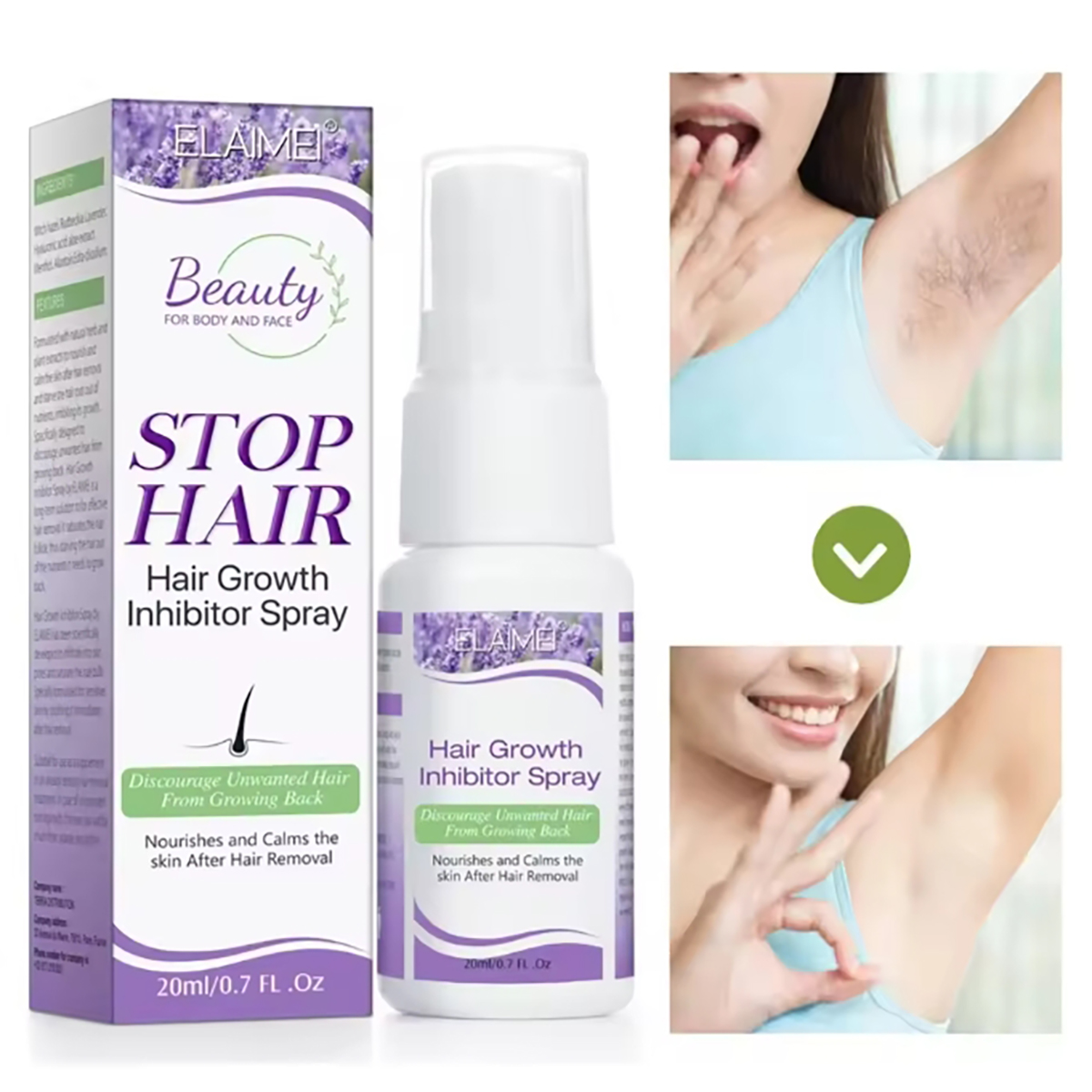 Ingrown Hair Serum - Permanant Hair Growth Removal Inhibitor Spray