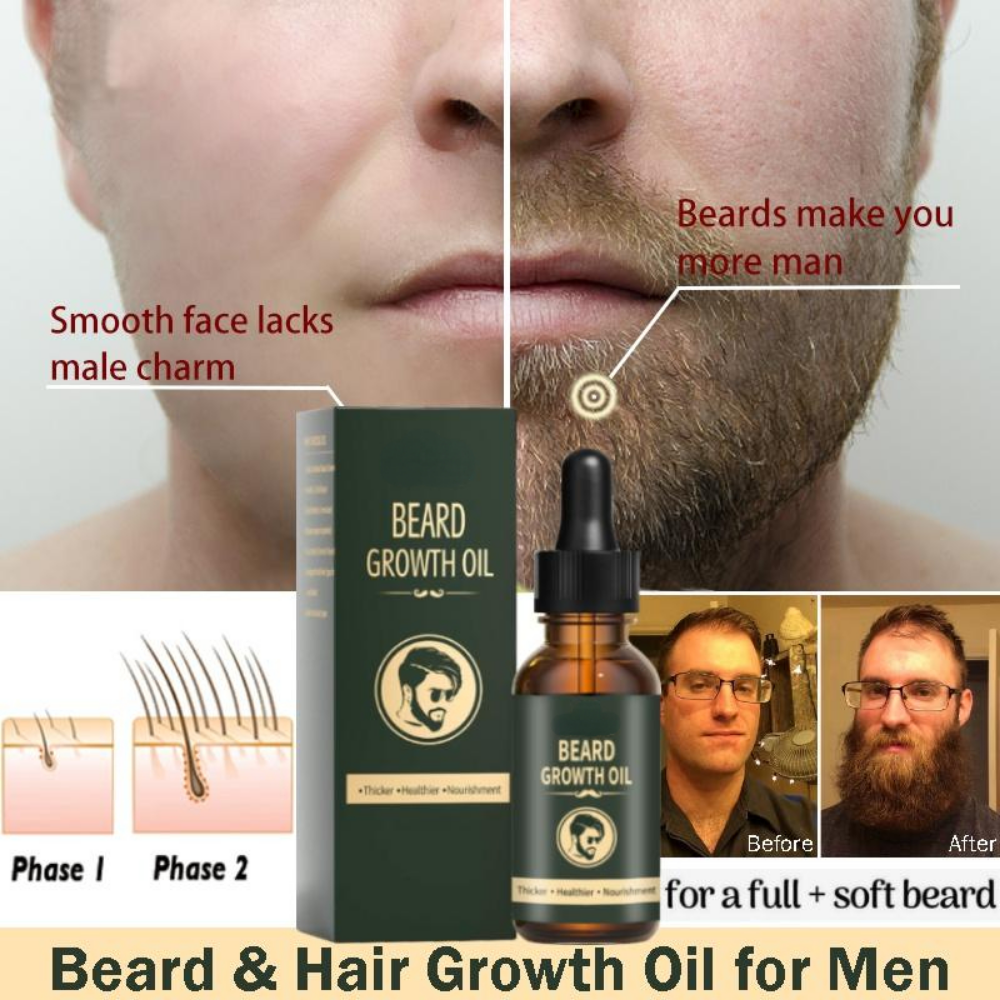 Ingrown Hair Serum - Fast Beard Growth Oil Beard Oil