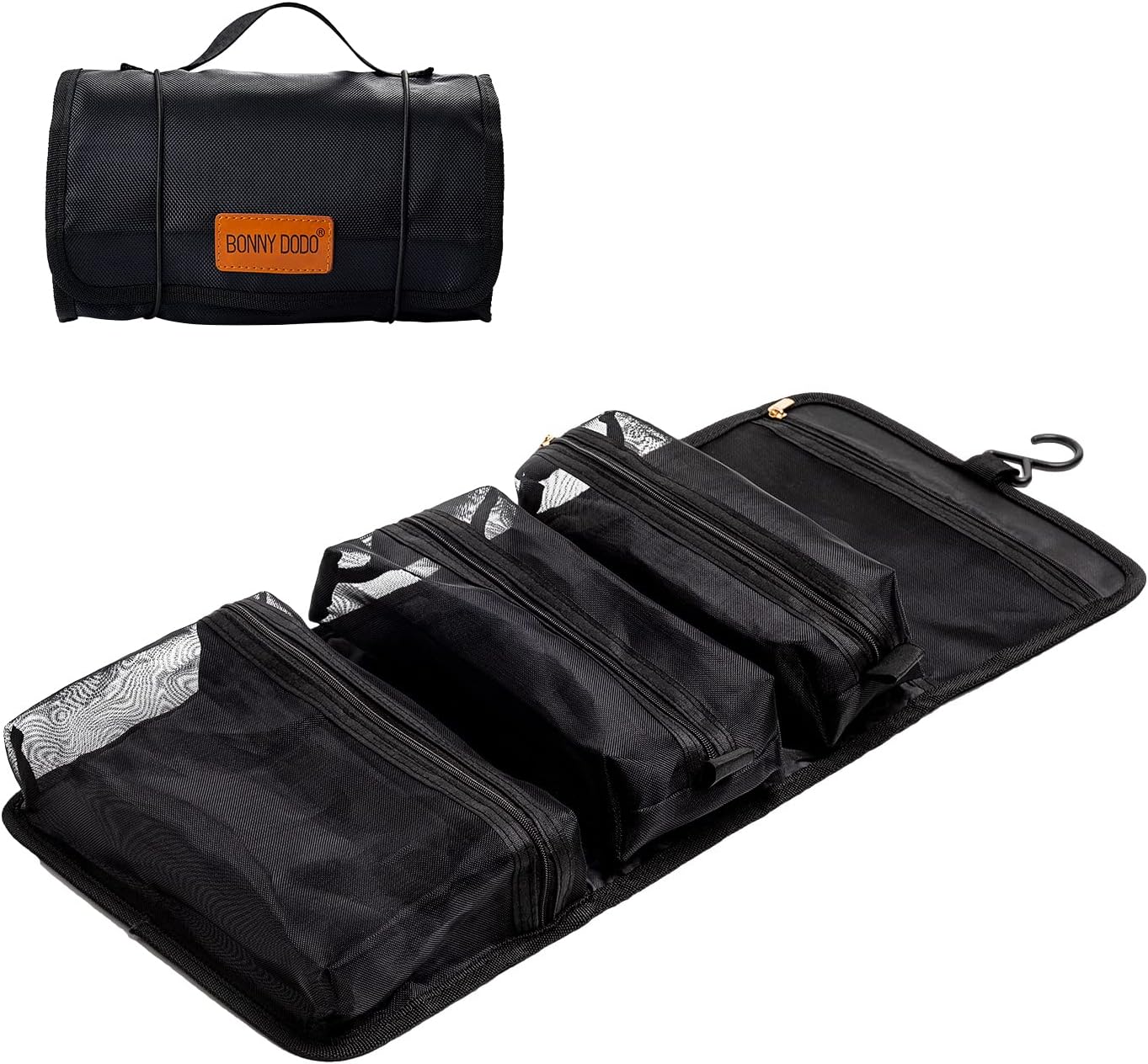 Men'S Grooming Images - Roll-Up Hanging Toiletry Bag with 3
