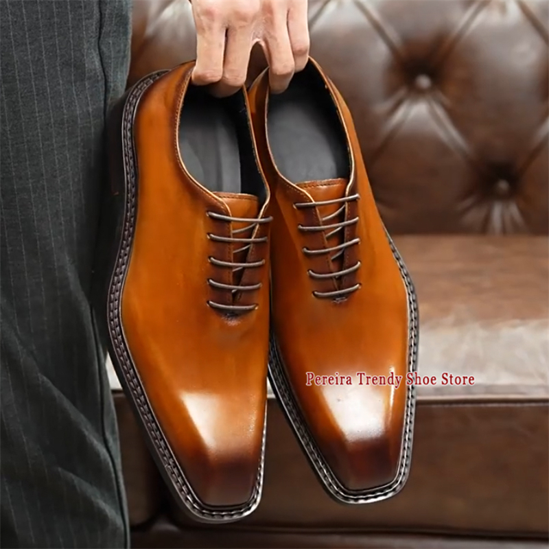 Men's Business Dress Shoes Squ – Men'S Grooming Oxford Bewertung und Preis