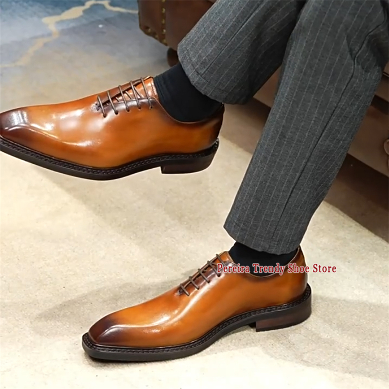 Men's Business Dress Shoes Squ – Men'S Grooming Oxford Bewertung und Preis