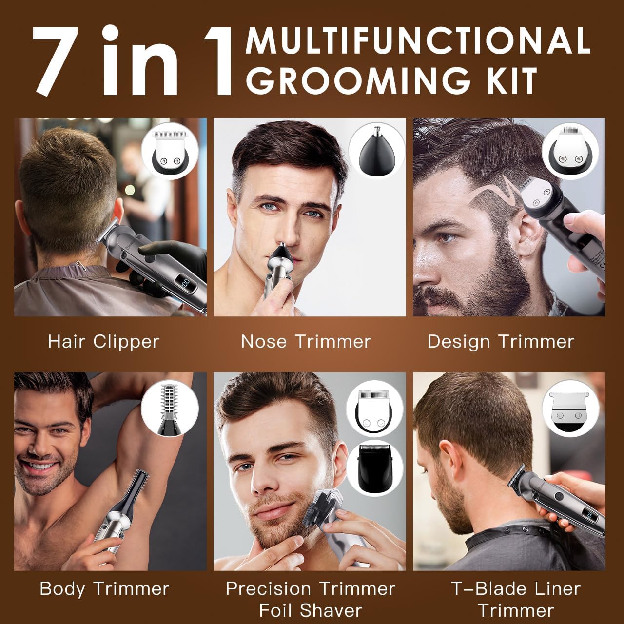 7-in-1 Beard Trimmer for Men,  – Men'S Grooming Images Bewertung und Preis