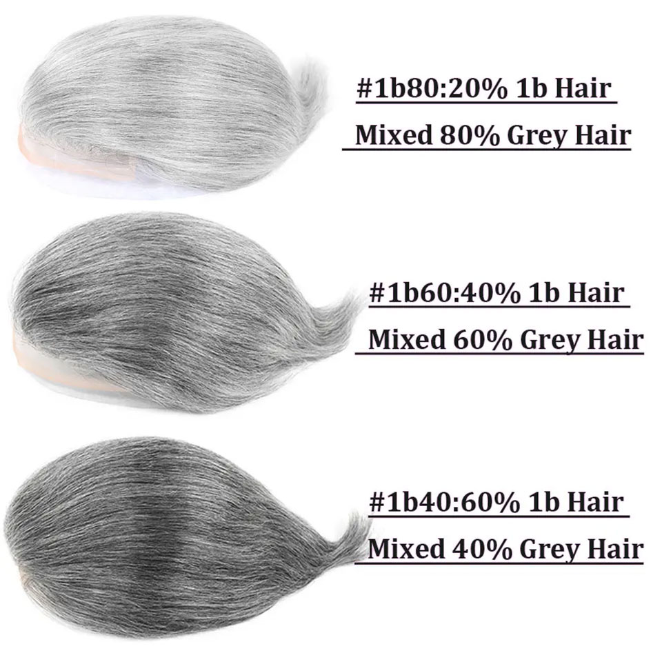 #1B80 Grey Men Toupee Human Ha – Men'S Grooming Tape Bewertung und Preis