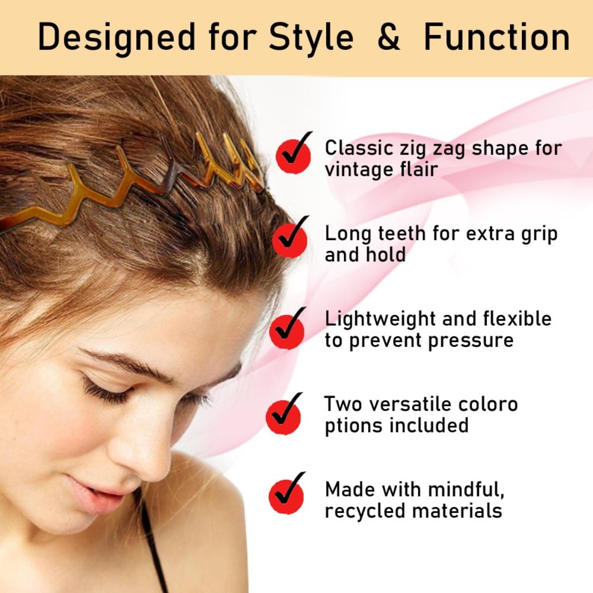 Zig Zag Headbands, Recycled Pl – Men'S Grooming Tape Bewertung und Preis