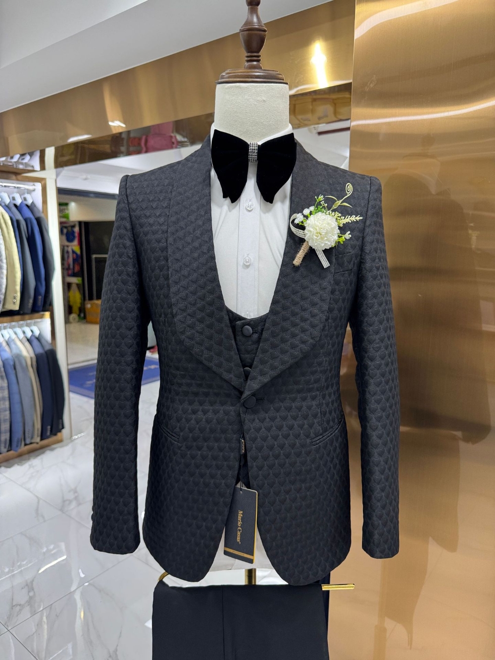 Mens Three Piece Jacquard Suit – Men'S Grooming Images Bewertung und Preis