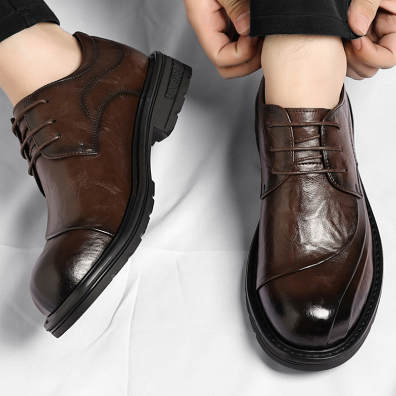 Brown Burnished Genuine Leathe – Men'S Grooming Oxford Bewertung und Preis