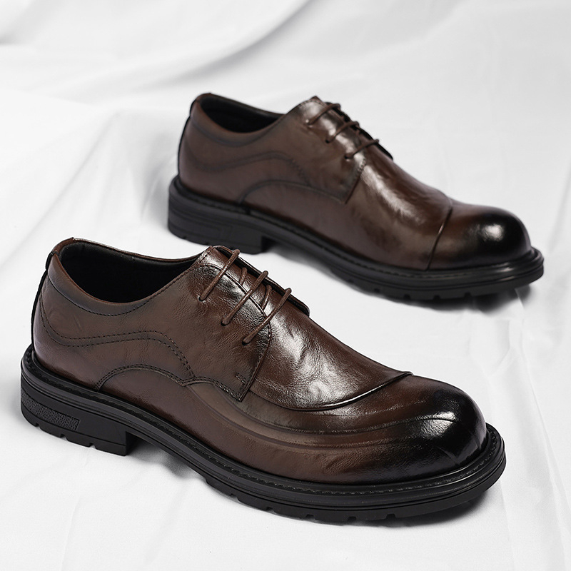 Brown Burnished Genuine Leathe – Men'S Grooming Oxford Bewertung und Preis