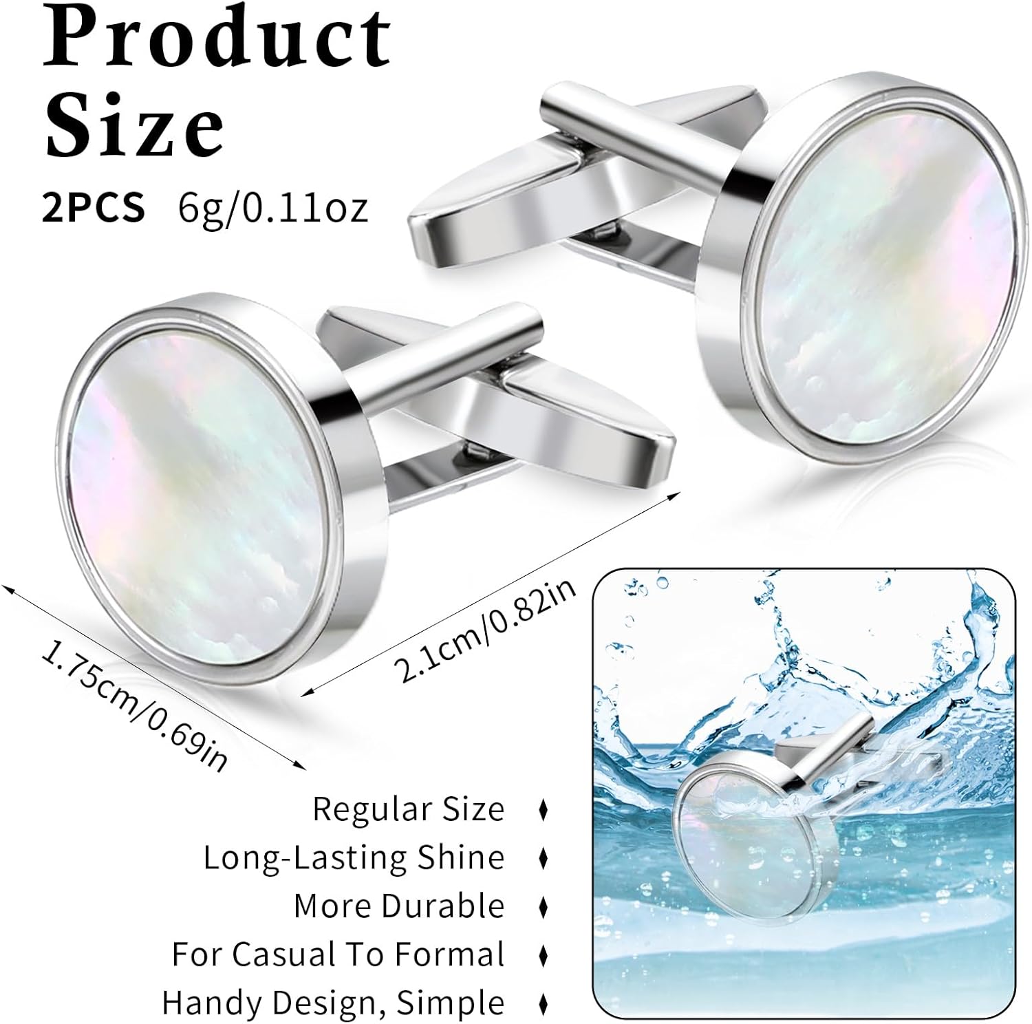 Classic Black Cufflinks for Me – Men'S Groom Bewertung und Preis