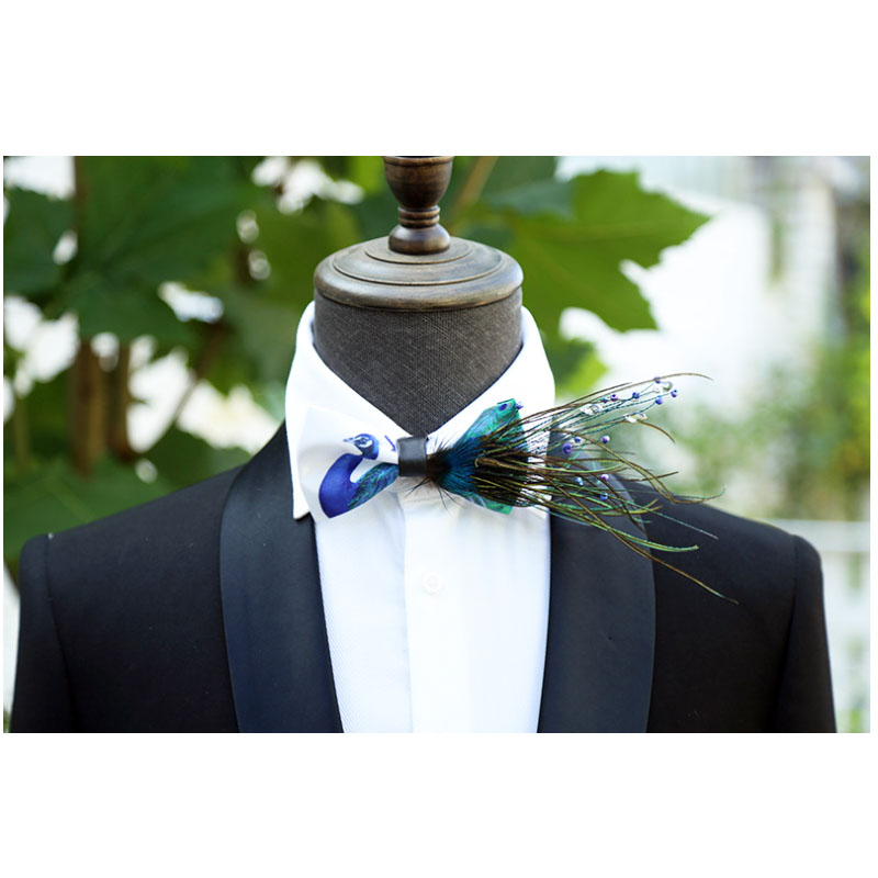 Men Bow Tie Feather Bowtie  Br – Men'S Grooming Boxes Bewertung und Preis