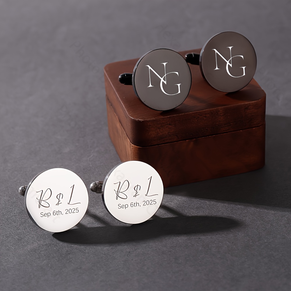 1pair Personalised Name Cuffli – Men'S Groom Bewertung und Preis