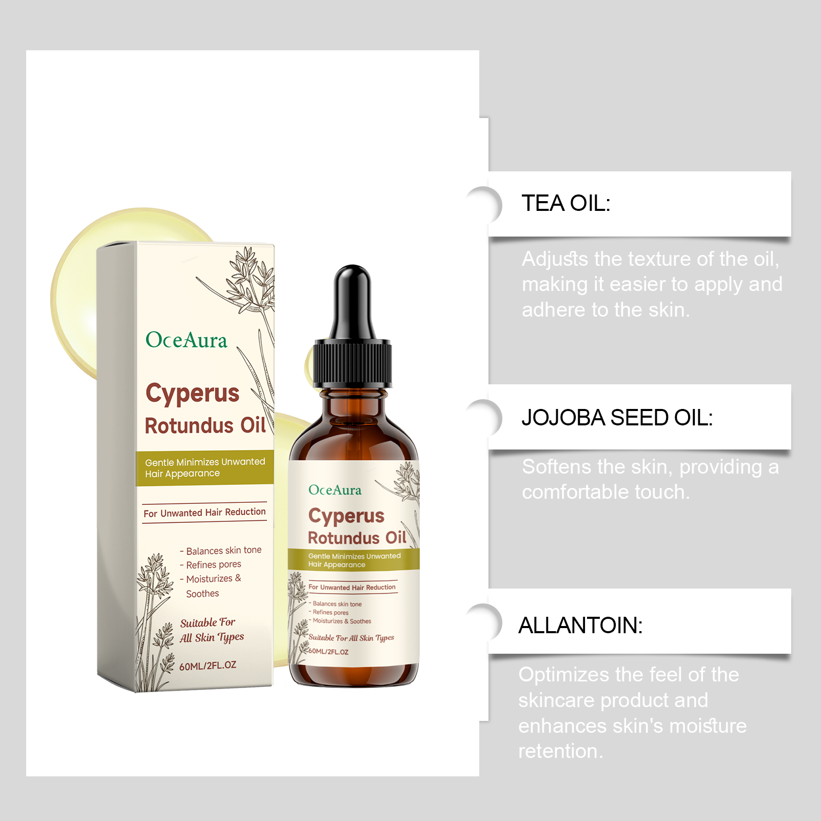 Cyperus Rotundus Hair Removal  – Ingrown Hair Serum Bewertung und Preis